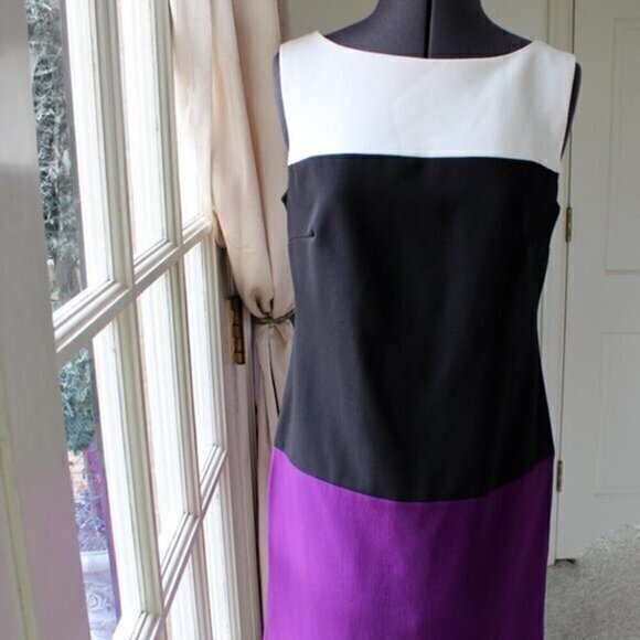 Sandra Darren Dresses & Skirts - Sandra Darren dress Size 6 dress classic dress black white purple